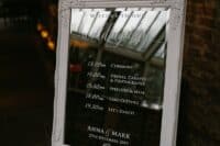 Wedding Mirror Order of the Day Sign