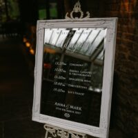 Wedding Mirror Order of the Day Sign